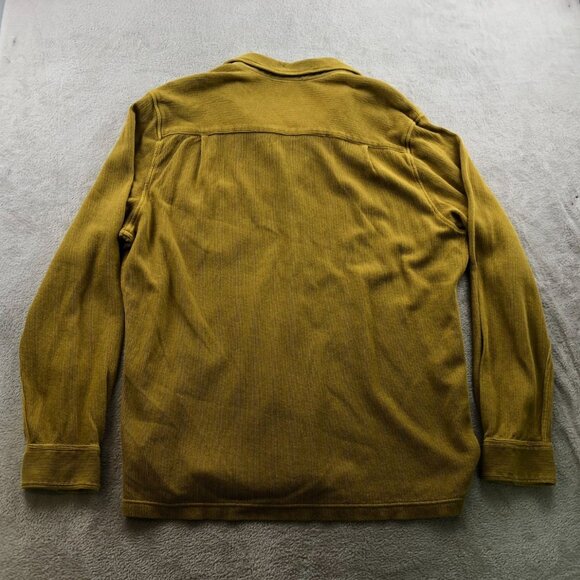 32 Bar Blues Mens Shirt Jacket Size XL Mustard Long Sleeve Button Up Shacket - Picture 10 of 10